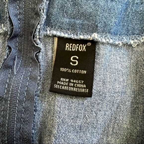 RedFox Distressed Denim Mini Dress - Picture 7 of 7